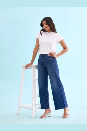 GO COLORS Women Relaxed Fit High-Rise Clean Look Light Fade Jeans