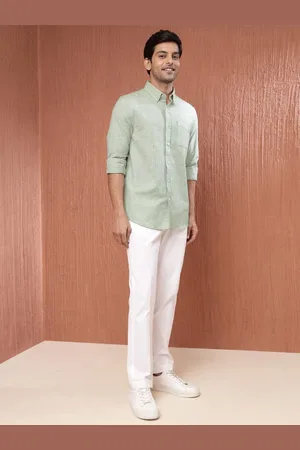 Fabindia Men Faded Opaque Formal Shirt