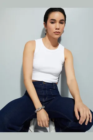 Max Collection URB_N Women Ribbed Cropped Top