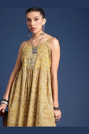 Taavi Ethnic Printed Pure Cotton Kalamkari Ethnic Dresses