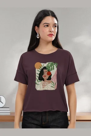 HELLCAT Women Graphic Printed Round Neck Cotton T-shirt