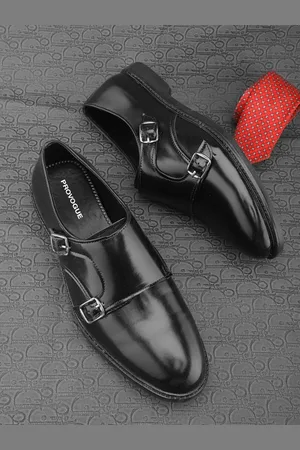 Provogue Men Leather Formal Monk Shoes