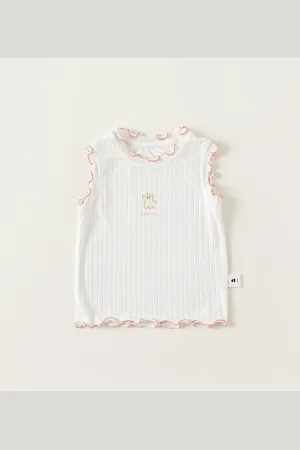 LULU & SKY Girls Round Neck Sleeveless Top