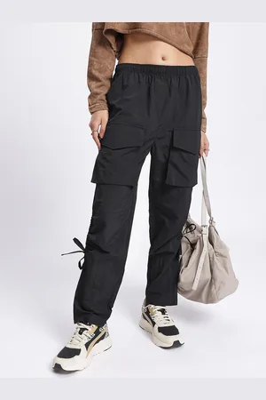 DressBerry Women Street Chic Core Ruched Tie-Ups Cargo-Style Track Pants