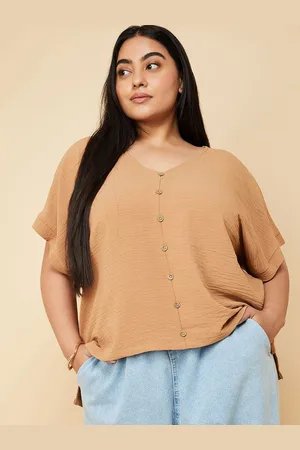 Max Collection Women Plus Size V-Neck Top