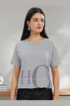 HELLCAT Women Typography Printed Round Neck Cotton T-shirt