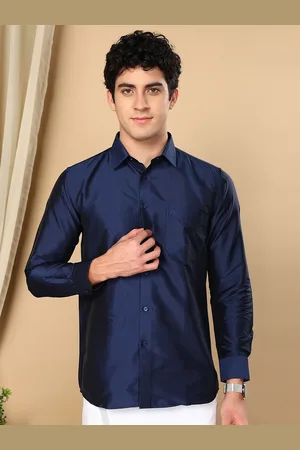 TATTVA Men Classic Slim Fit Spread Collar Solid Casual Shirt