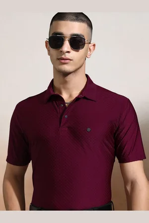 Highlander Men Clean Finish Knitted Textured Polo Tshirt