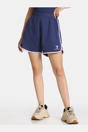 Zivame Women Relaxed Fit High-Rise Cotton Sports Shorts