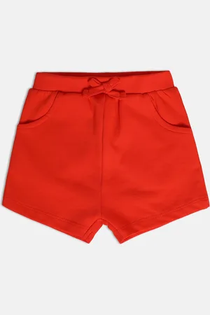 MINI KLUB Girls Mid Rise Pure Cotton Shorts