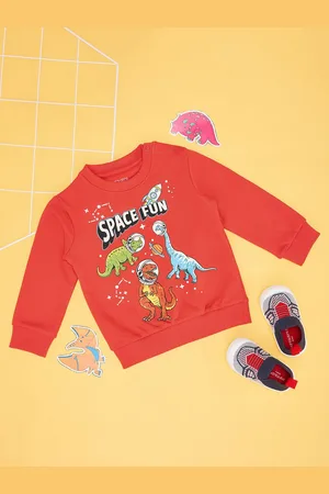 Pantaloons Boys Graphic Printed Round Neck Cotton Pullover Sweatshirt