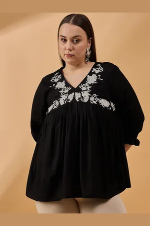 all about you Women Embroidered Empire Top