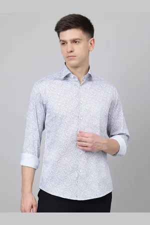 Richlook Men Comfort Fit Spread Collar Abstract Printed Cotton Casual Shirt