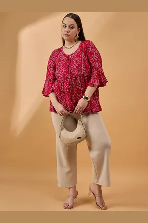 all about you Women Floral Printed Bell Sleeve Empire Top