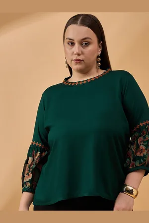 all about you Women Round Neck Bishop Sleeves Top