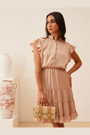 BEATNIK Women Blouson Tiered Mini Dress