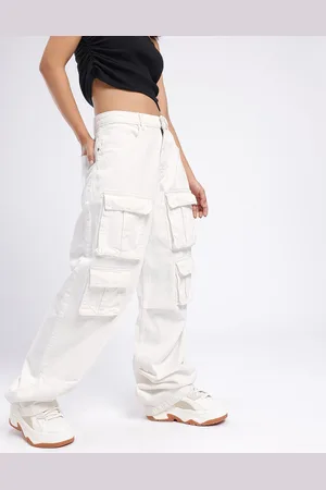 DressBerry Women Urban Cool Relaxed Fit Cargo Style Jeans