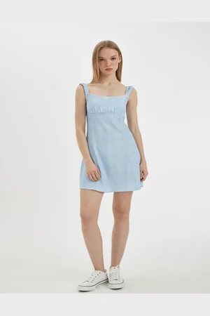 DeFacto Women Checked Pinafore Dress