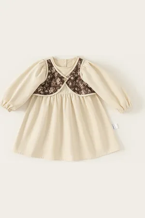 LULU & SKY Girls Long Sleeves A-Line Dress