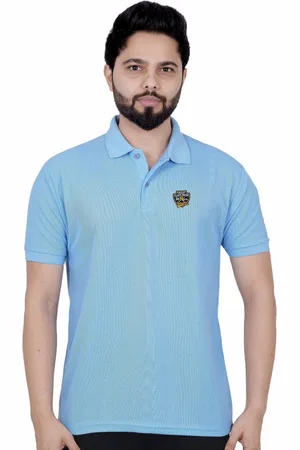 La Milano Men Polo Collar Applique Slim Fit T-shirt
