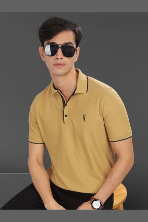 STELLERS Men Solid Polo Collar T-shirt