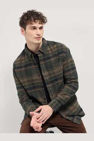 The Bear House Men Checked Cotton Relaxed Fit Casual Shirt