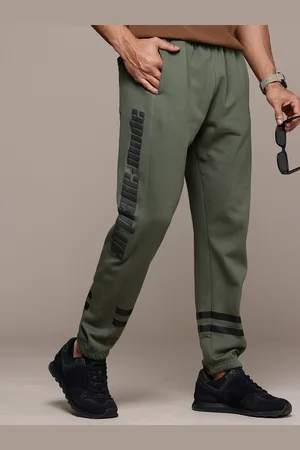WROGN Men Regular Fit Embossed Typography Joggers