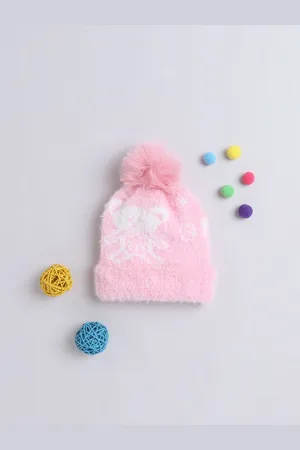The Magic Wand Girls Printed Woollen Beanie