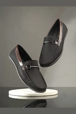 HERE&NOW Men Textured Suede Loafers