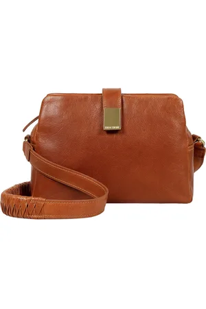 Hidesign Women Textured Crossbody Leather Sling Bag