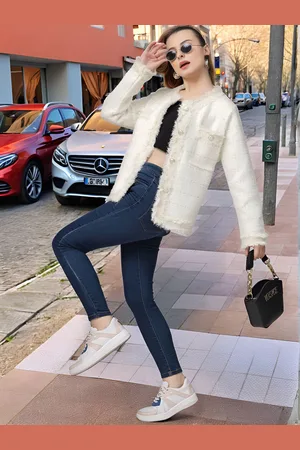 DressBerry Off White Self Design Long Sleeves Woolen Overcoat