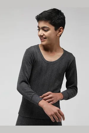 Sporto Boys Pack Of 2 Striped Cotton Thermal Sets