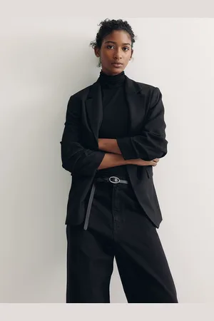 H&M Gathered-Sleeve Blazer