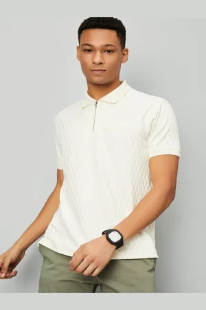 Max Collection Men Self Design Polo Collar T-shirt