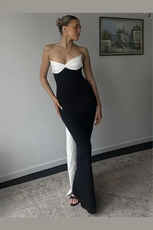 LULU & SKY Women Strapless Bandeau Maxi Dress