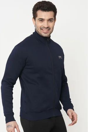 Sweet Dreams Men Mock Collar Front-Open Sweatshirt