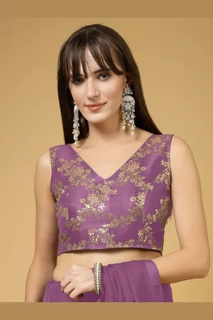 OOMPH Women Embellished Non Padded Saree Blouse