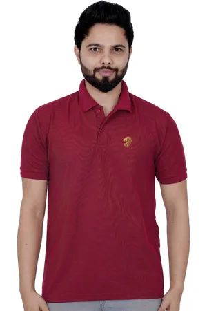 La Milano Men Polo Collar Applique Slim Fit T-shirt