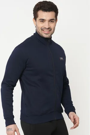 Sweet Dreams Men Mock Collar Front-Open Sweatshirt