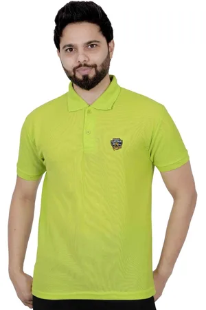 La Milano Men Printed Polo Collar Applique Slim Fit T-shirt
