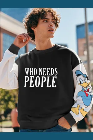 Bewakoof Men Oversized Fit Printed Sweatshirt