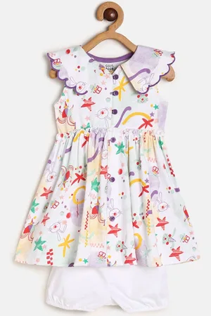 MINI KLUB GIRLS Pack of 2 Conversational Print Flutter Sleeve Fit & Flare Dress