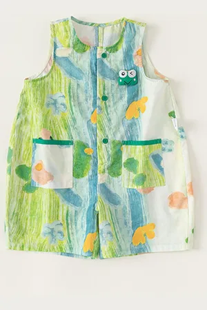 LULU & SKY Boys Printed Cotton Playsuit