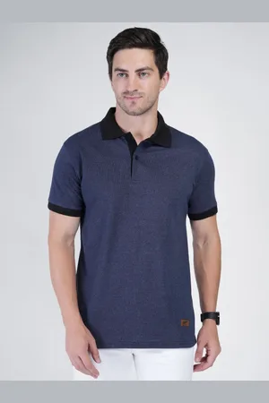Polo Plus Men Bio Finish Solid Polo Collar Cotton T-shirt