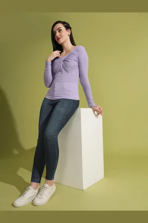 Globus Women Solid Sweetheart Neck Cotton Top