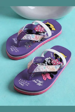 Kidsville Girls Minnie Printed Thongs Flip Flops