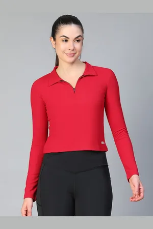 ATHLISIS Shirt Style Crop Top