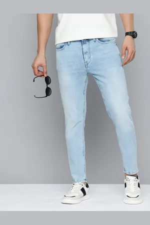 Flying Machine Men Mankle Relaxed Tapered Fit Heavy Fade Stretchable Jeans