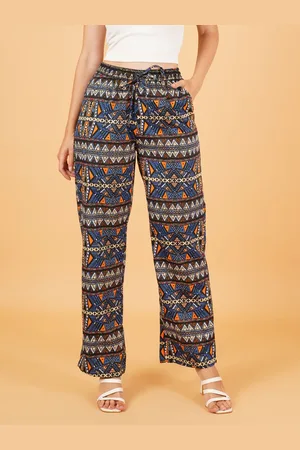 HERE&NOW Women Geometric Printed Mid Rise Trousers
