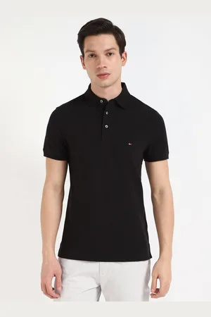 Tommy Hilfiger Men Solid Polo Collar Cotton Slim Fit T-shirt